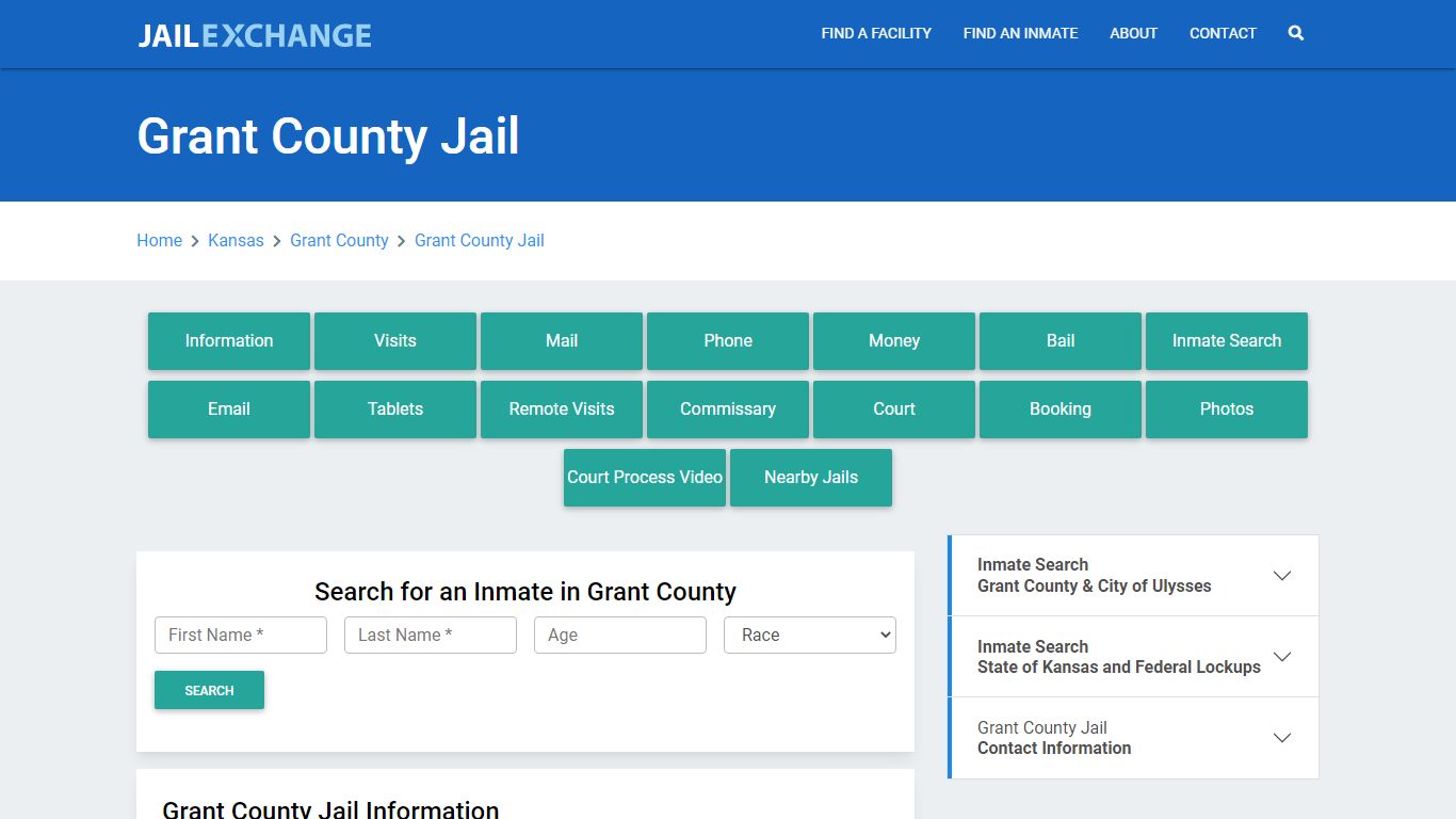 Grant County Jail Roster Lookup, KS, Inmate Search